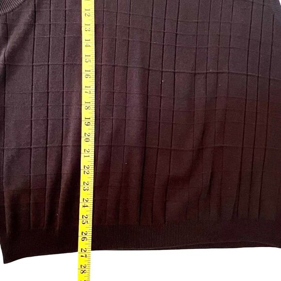 Visitor Poeta Moda Men 100% Silk Sweater Vest Size L Preppy Golf Business Casual - Picture 4 of 6